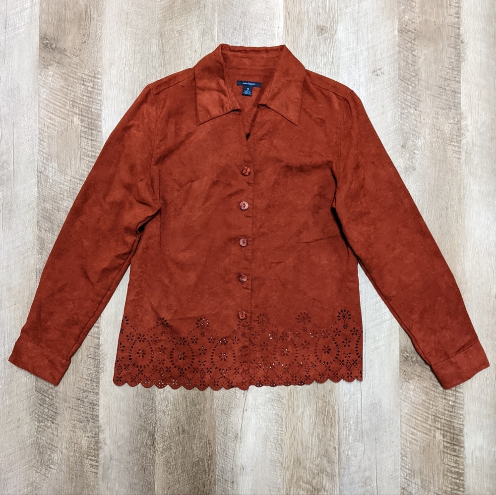 Westbound Velvet Long Sleeve Button Down Shirt